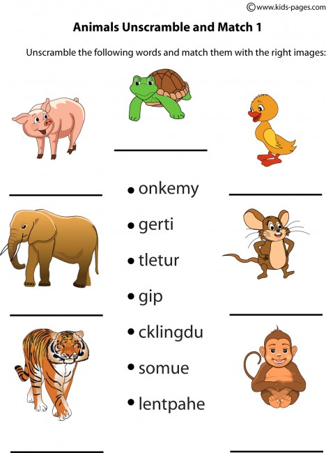 Animals Unscramble 1